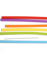 *s/6 10" Silic Smoothie Straws w/Brush-RSVP