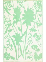 *5x8' Cream/Mint Green Bellingrath Outdoor Rug-Avocado