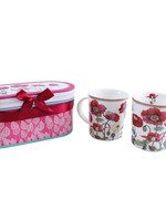 *2pc Red Poppy Mug Gift Set-Splash