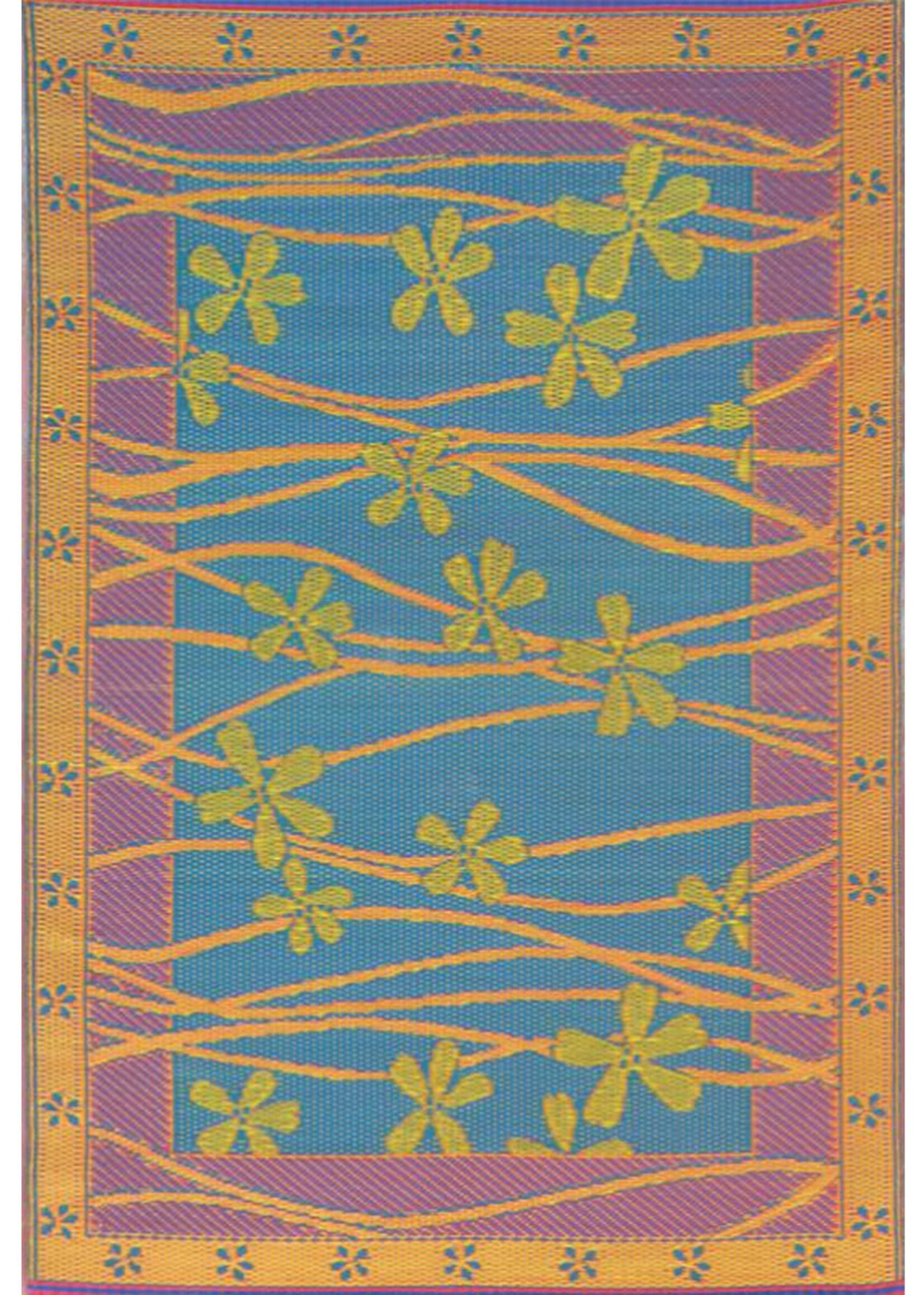 *4x6' Multi Tall Grass Outdoor Rug-Avocado