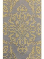 *6x9' Soft Gold/Grey Wrought Iron Outdoor Rug-Avocado
