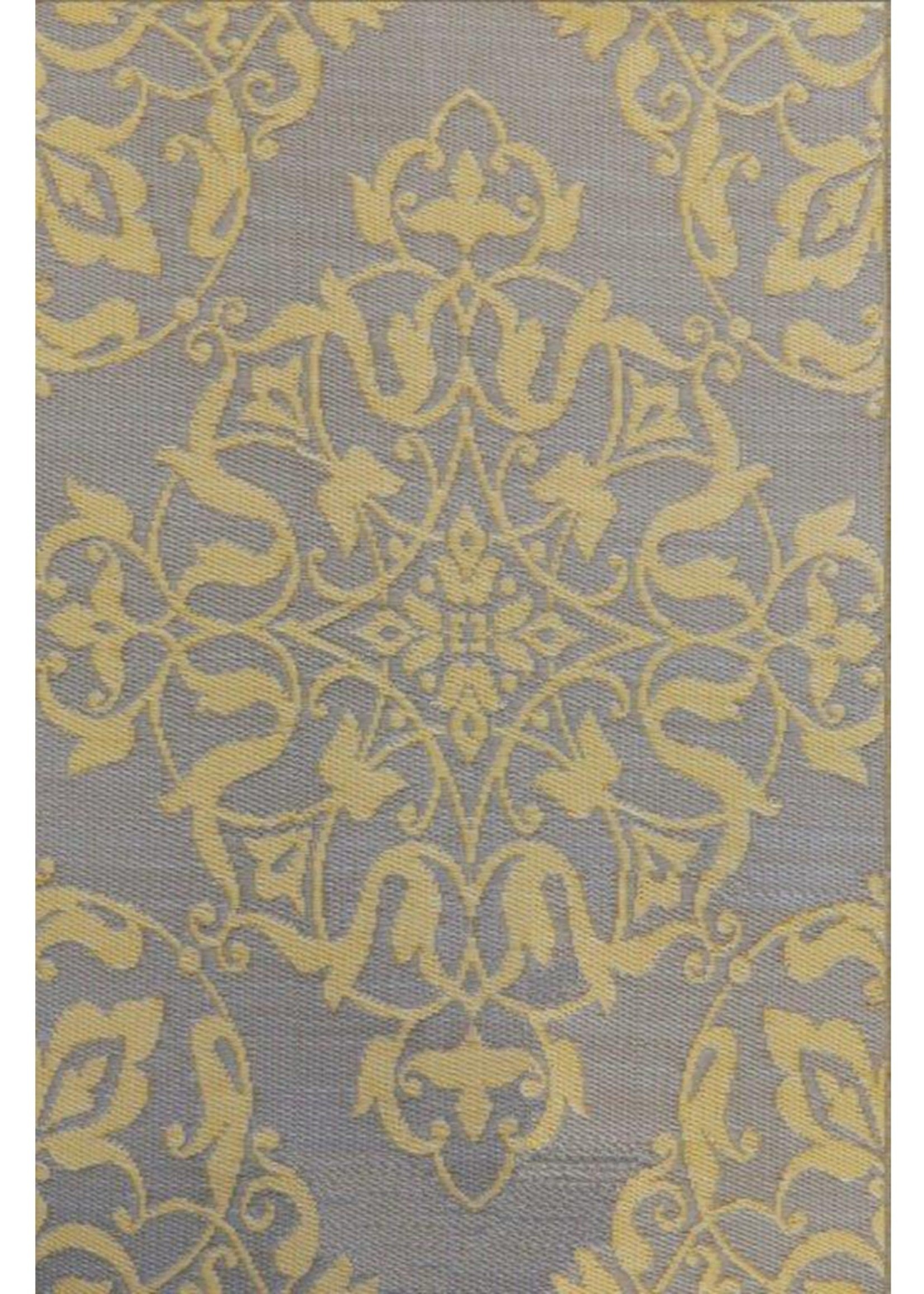 *6x9' Soft Gold/Grey Wrought Iron Outdoor Rug-Avocado