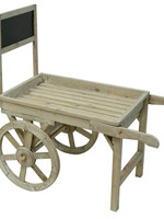 *Wooden Flower Cart w/Chalkboard-Splash