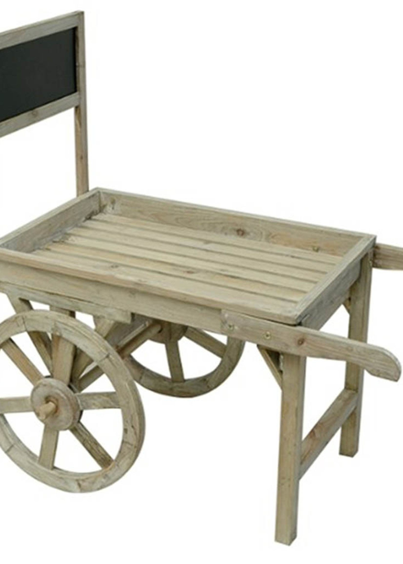 *Wooden Flower Cart w/Chalkboard-Splash