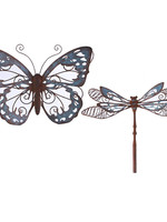 *Rusty/Green Metal Butterfly/Dragonfly-Splash