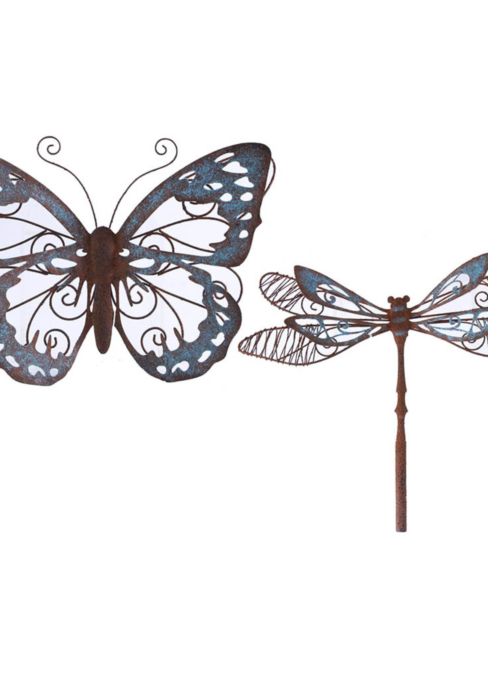 *Rusty/Green Metal Butterfly/Dragonfly-Splash