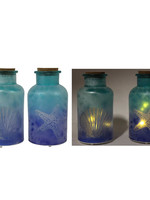 *Blue LED Bottle w/Starfish-Splash