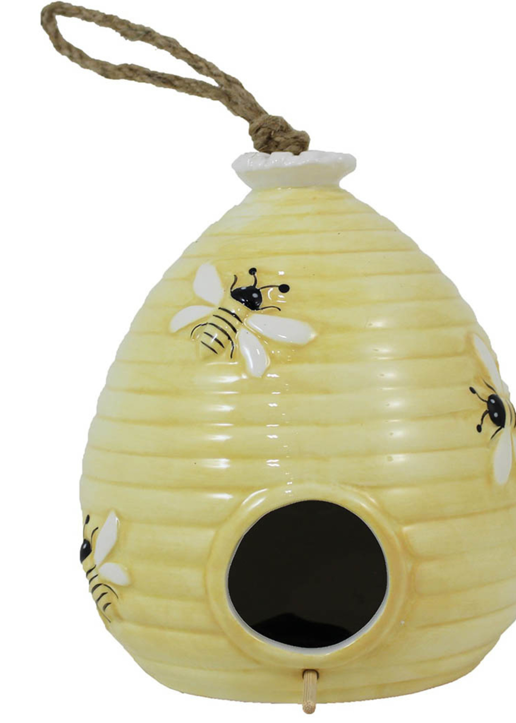 *Ceramic Beehive Bird House-Splash