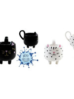 *Blk or Wht Cat Planter-Splash