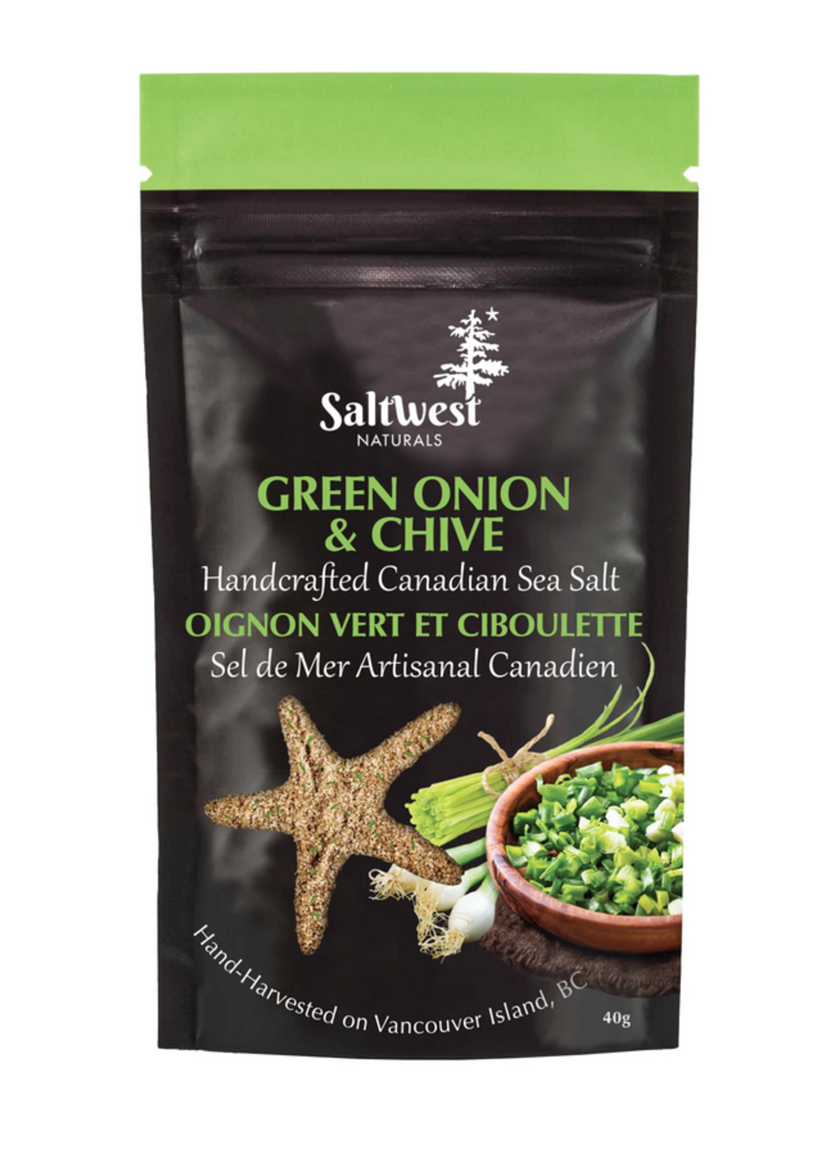 *Green Onion & Chive Infused Sea Salt- Saltwest