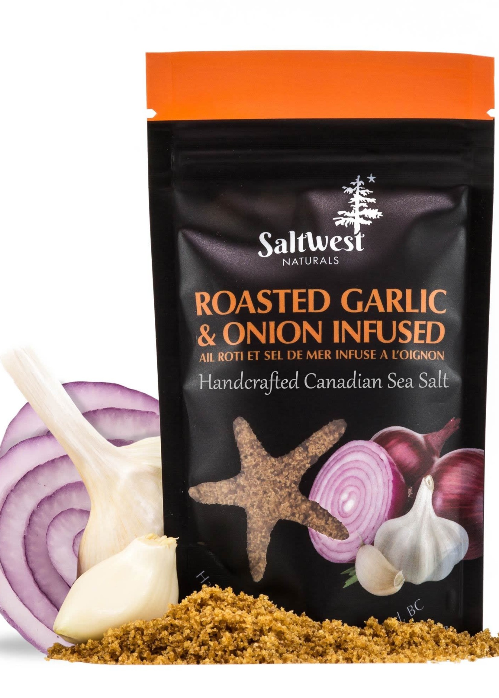 *Roasted Garlic & Onion Infused Sea Salt- Saltwest