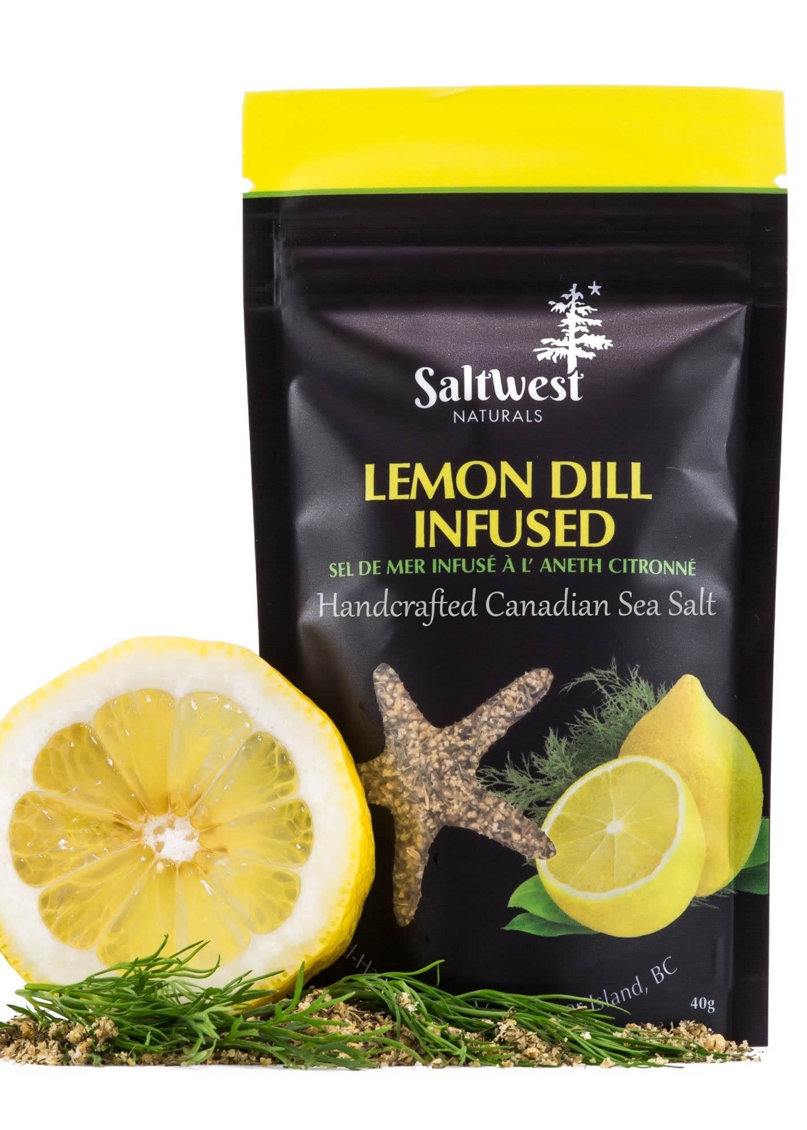 *Lemon Dill Infused Sea Salt- Saltwest