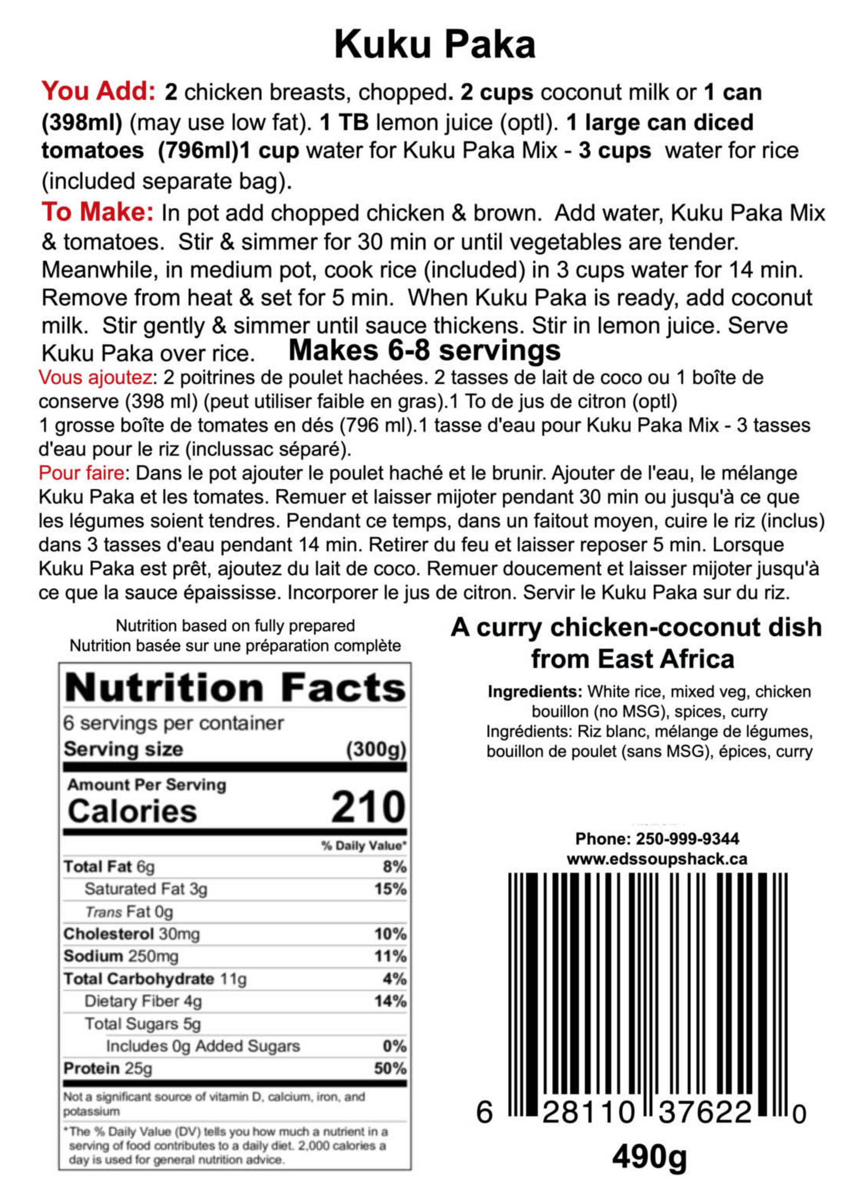 *Kuku Paka Curry Stew Mix-ED'S