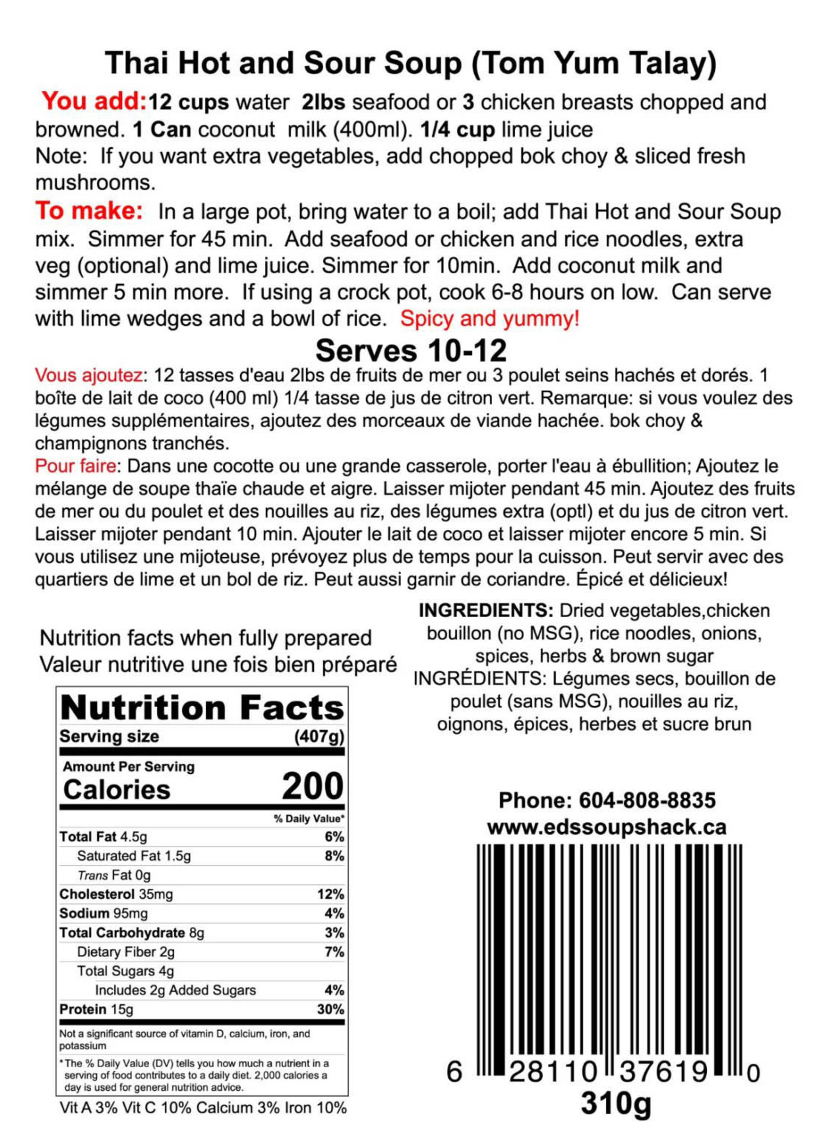*Thai Hot & Sour Soup Mix-ED'S
