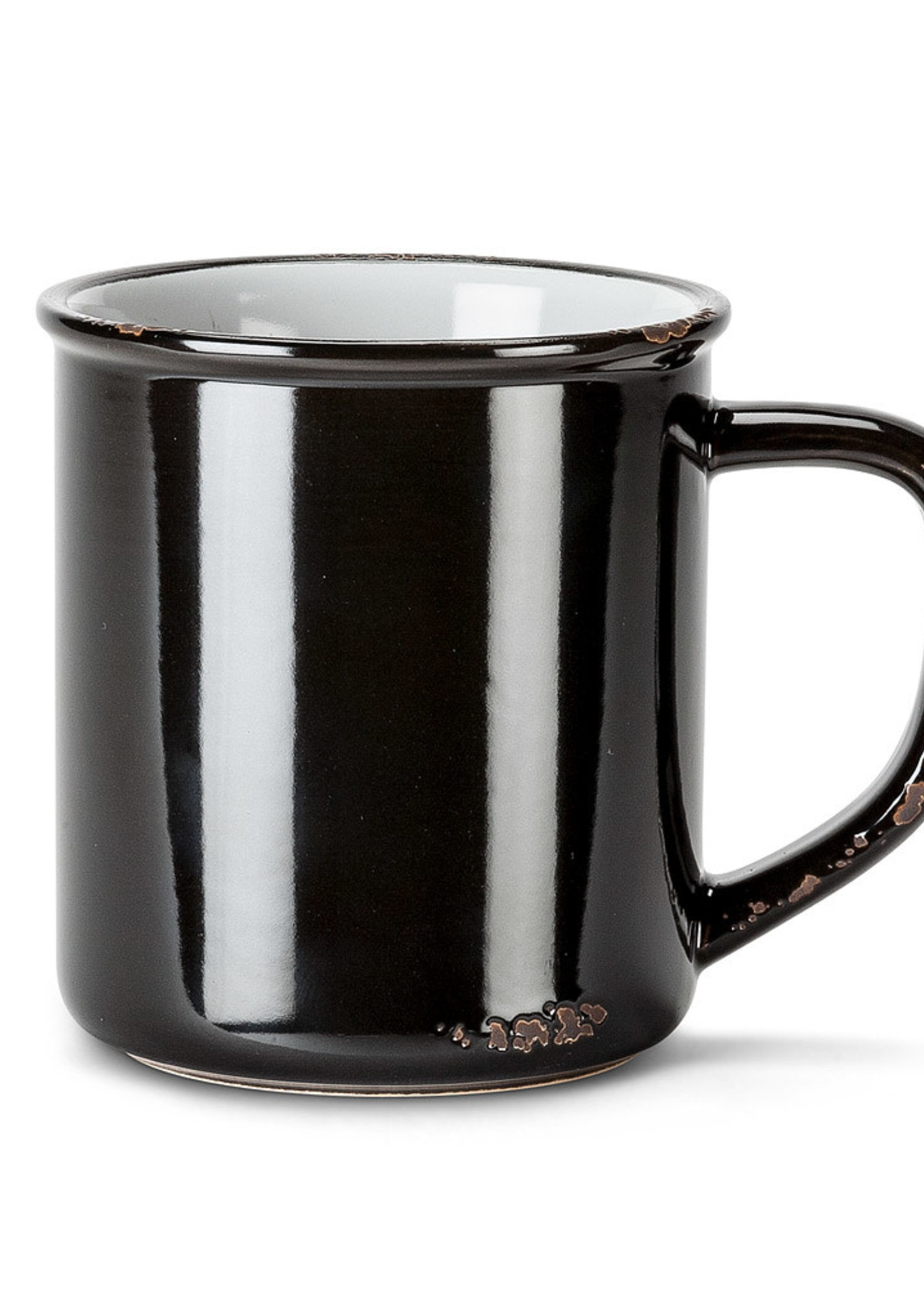 *14oz Black Enamel Look Mug-Abbott