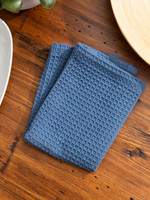 *Blue Solid Waffle Dish Cloth-Fabstyles