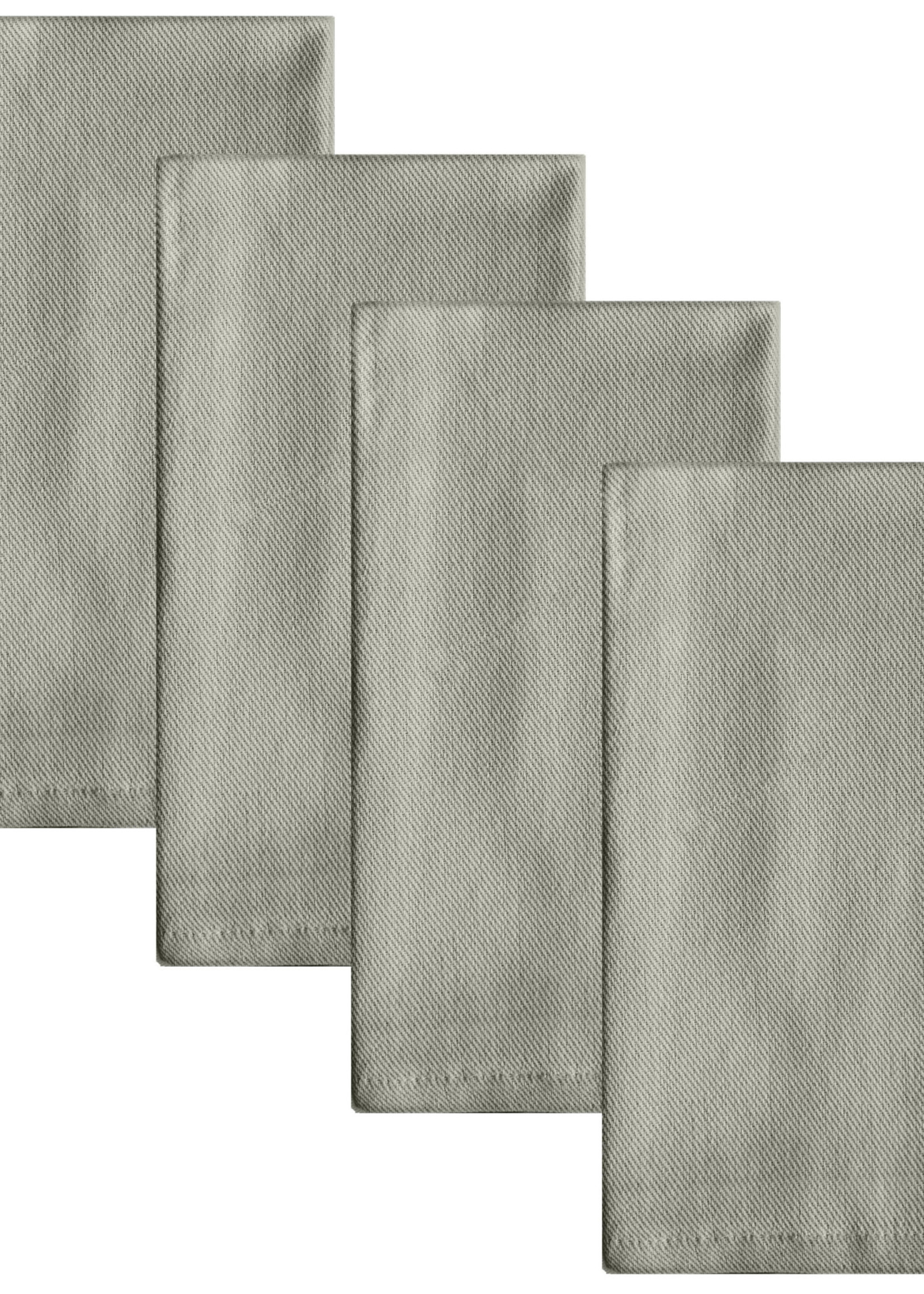 *s/4 Grey Smoke Casual Napkins-Fabstyle