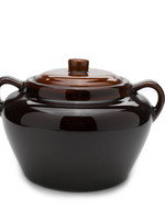 *Brown Ceramic Bean Pot-Foxrun