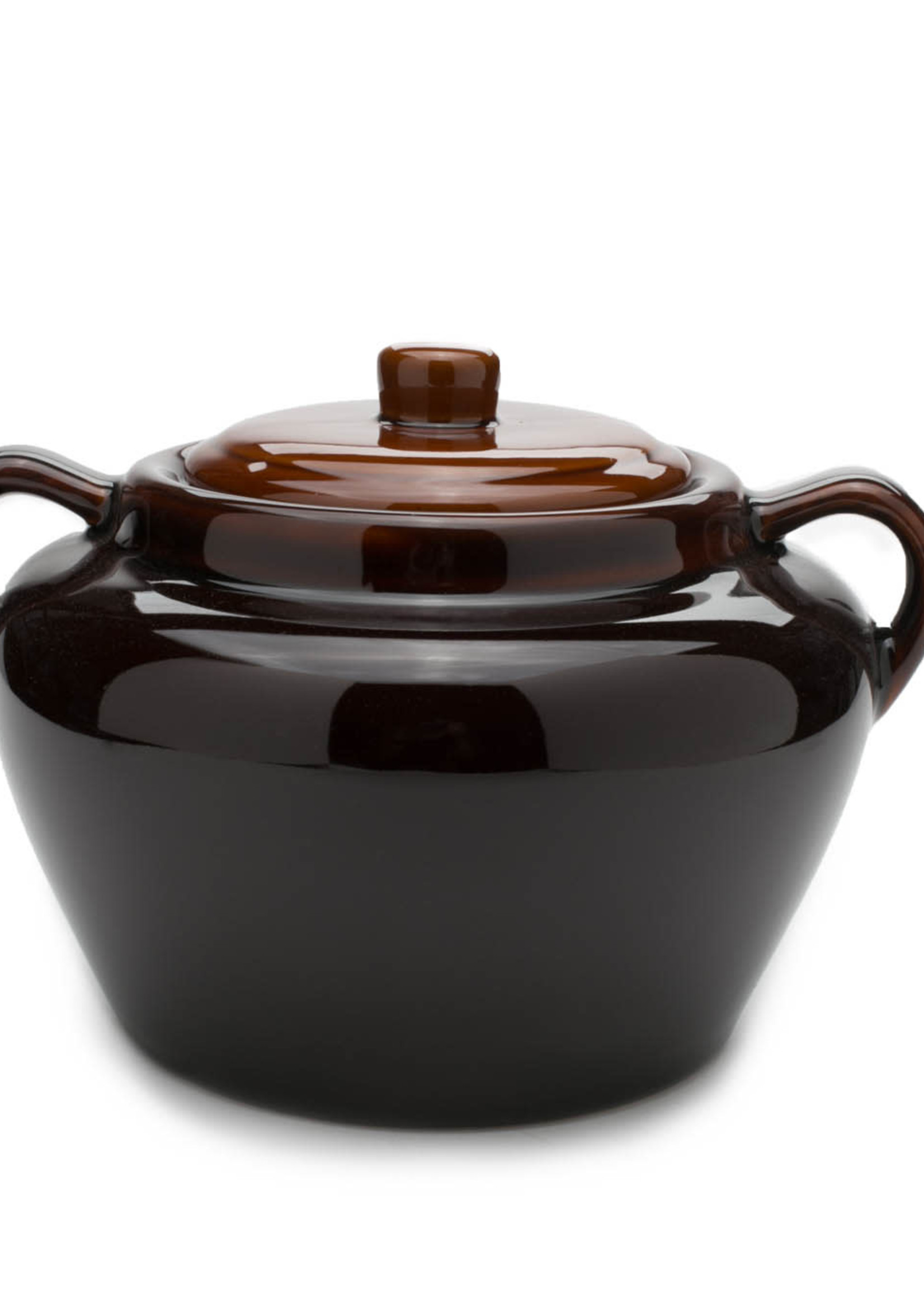 *Brown Ceramic Bean Pot-Foxrun