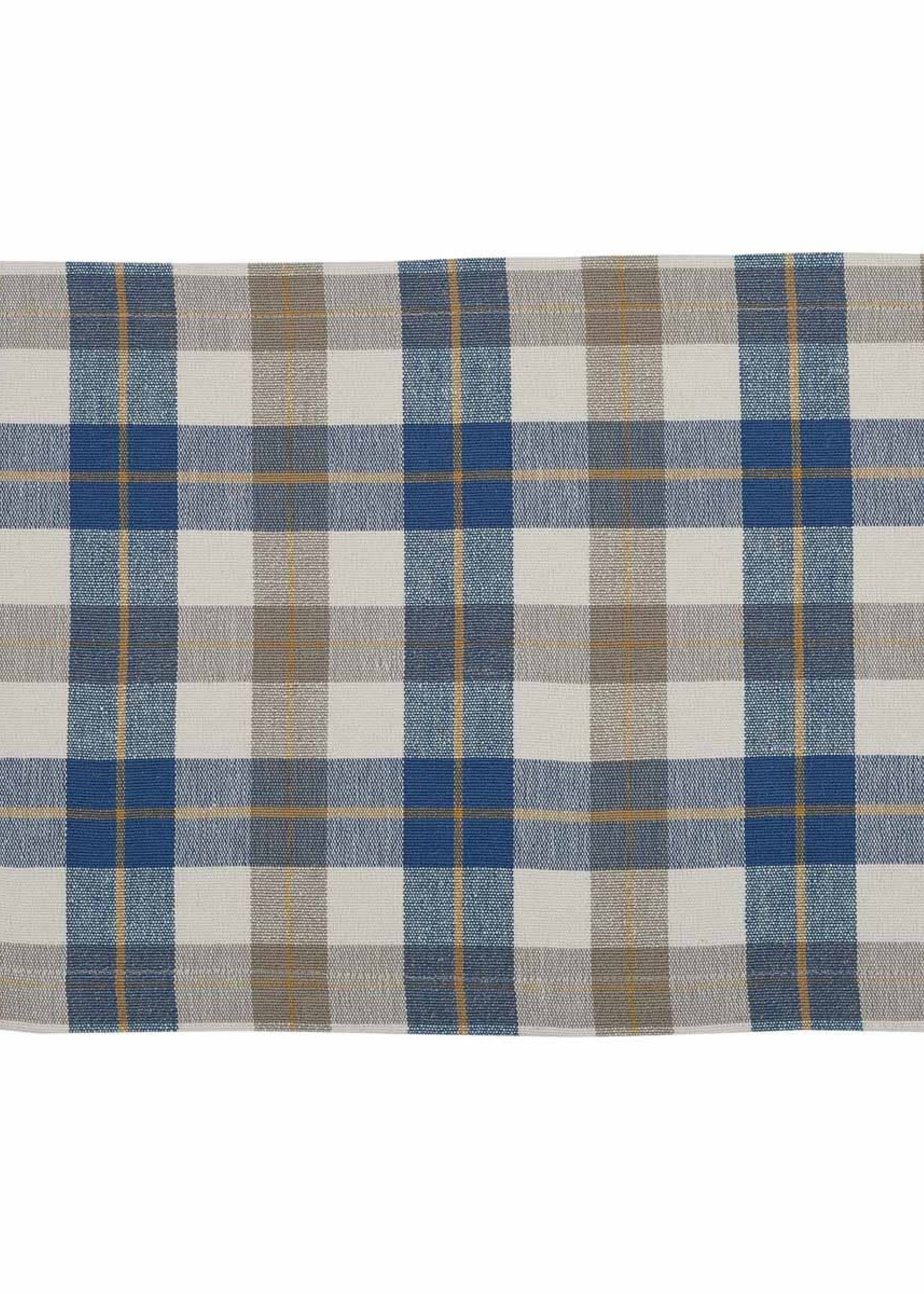 *Blue/Tan Check Bingham Placemat-Park