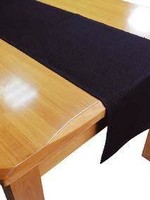 *13x54" Black Bubble Weave Table Runner-Texstyles