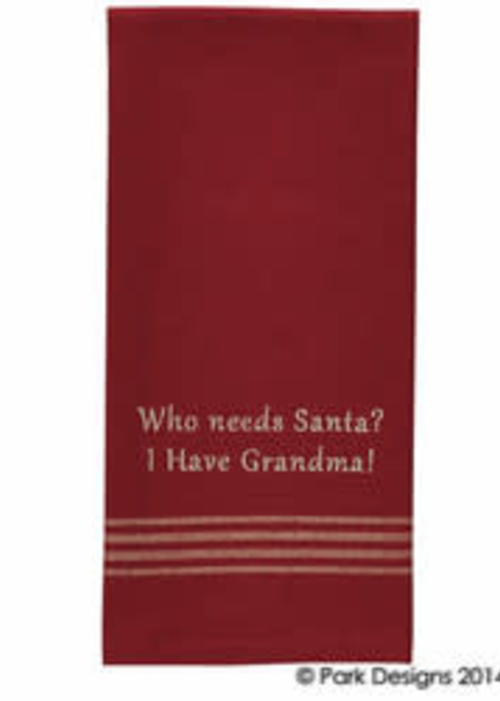 *Red Who Needs Santa Teatowel-Park