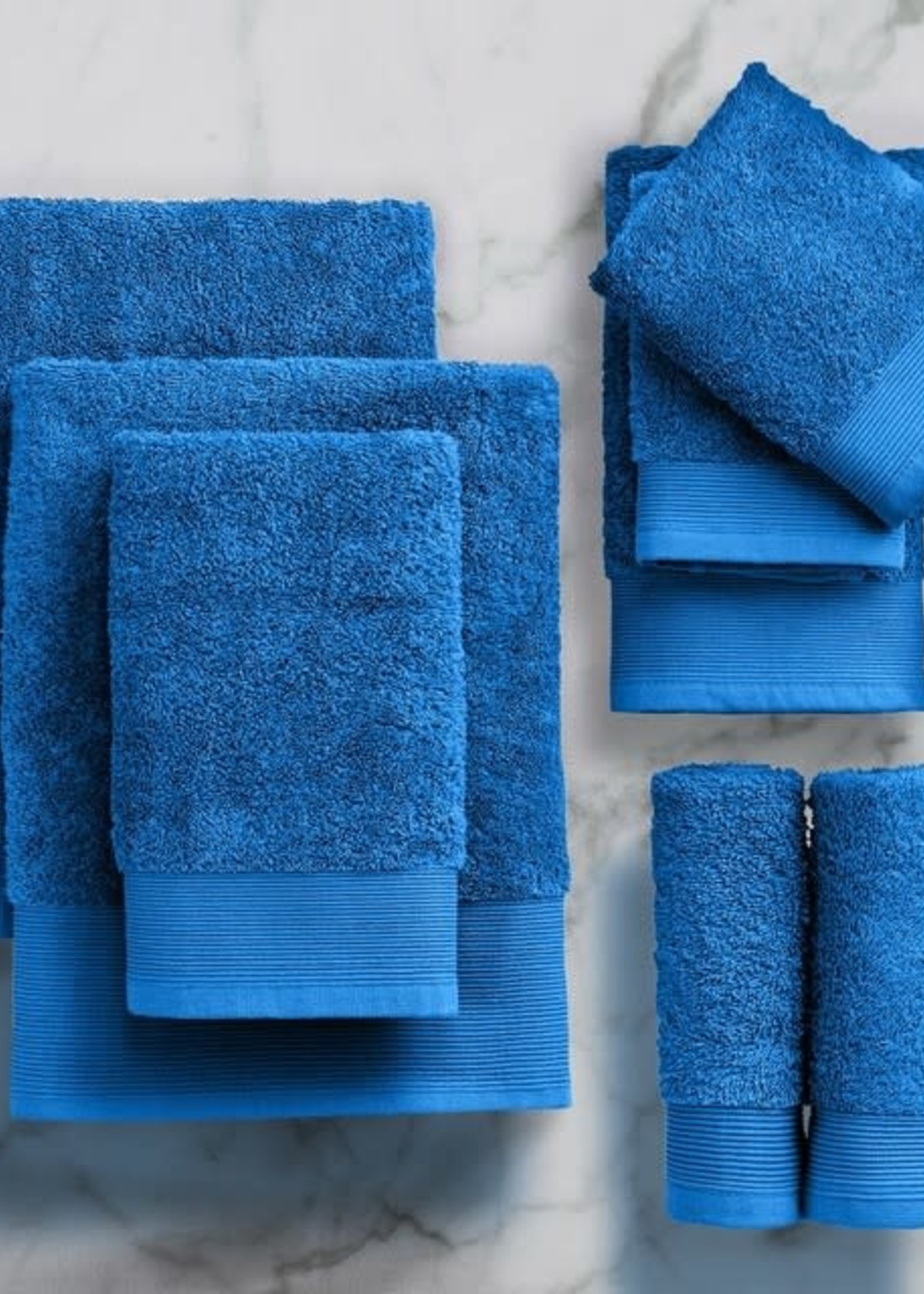 *Bright Blue Face Cloth w/Solid Stripe-Fabstyles