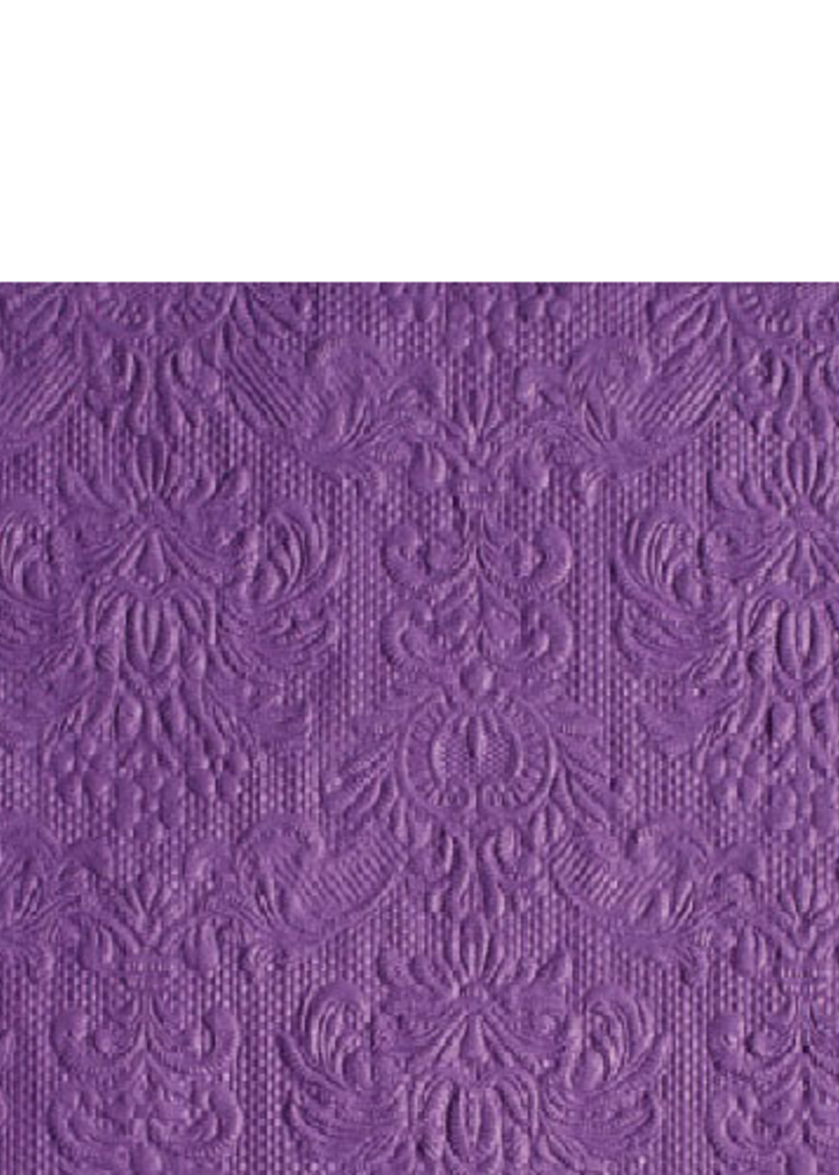 *Purple Embossed Elegance Cocktail Napkin -Elegance