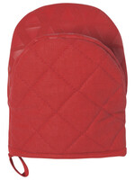 *Short Red Oven Mitt w/Silicone Grabber-Danica