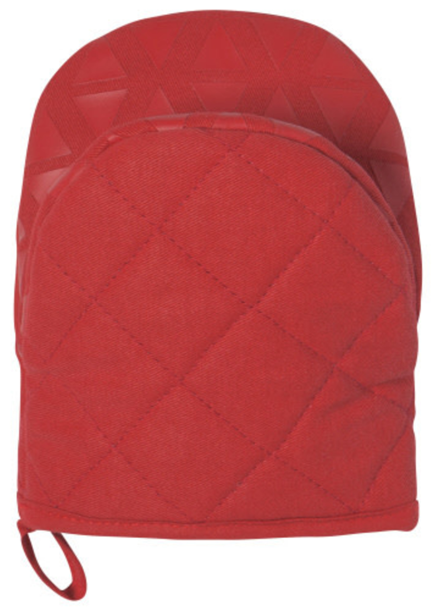 *Short Red Oven Mitt w/Silicone Grabber-Danica