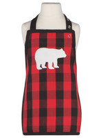 *Child's Red/Black Checked w/Bear Apron-Danica