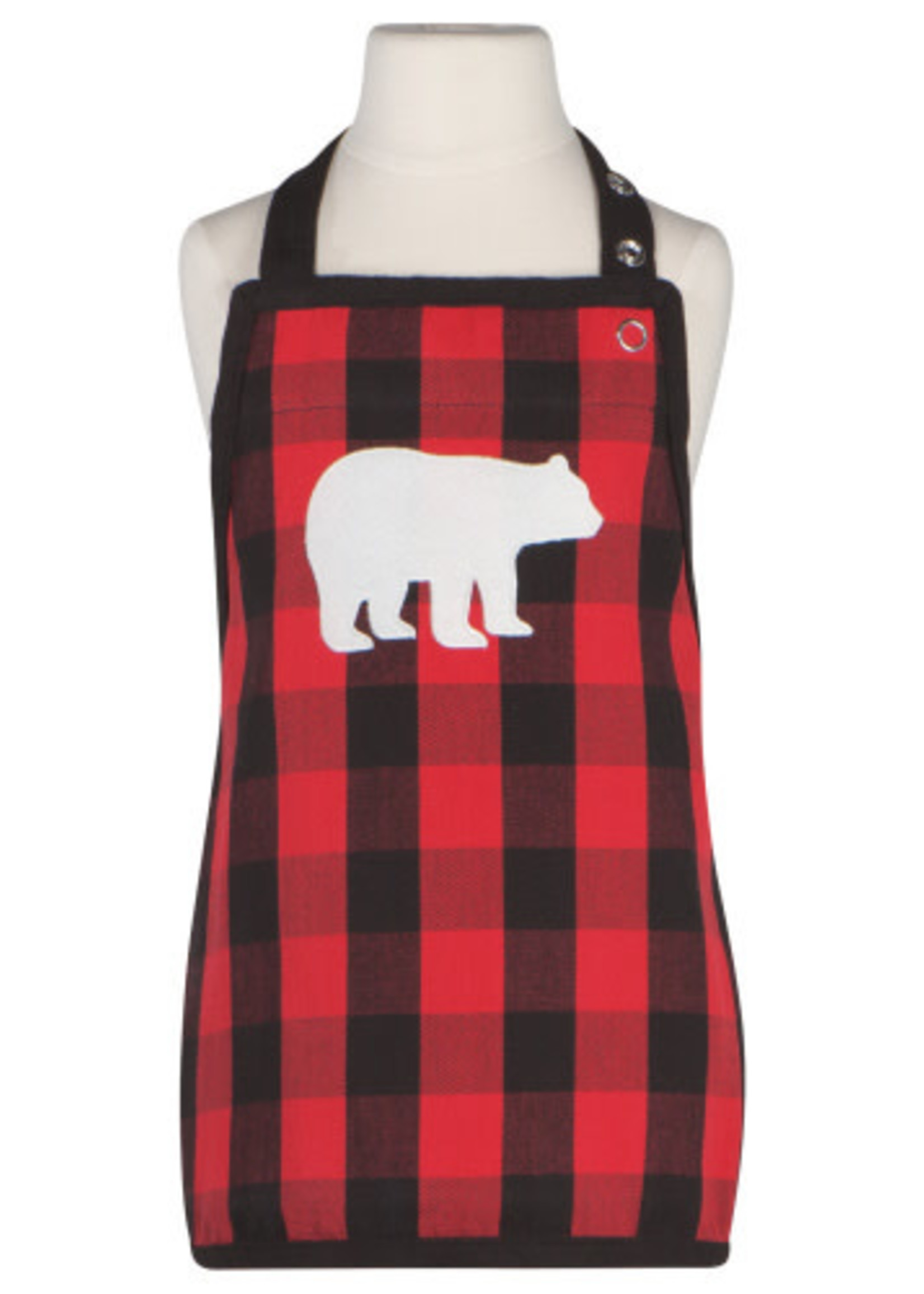 *Child's Red/Black Checked w/Bear Apron-Danica