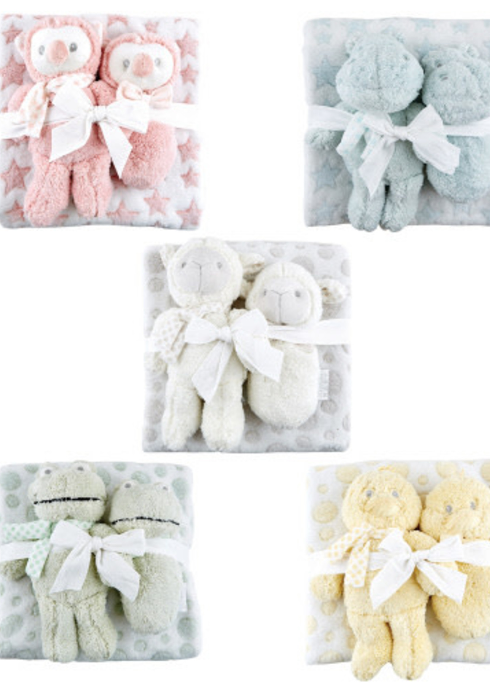 *Hippo Stuffie/Rattle/Blanket Gift Set-Design Home