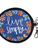 *Live Simply Round Coin Purse-Brownlow