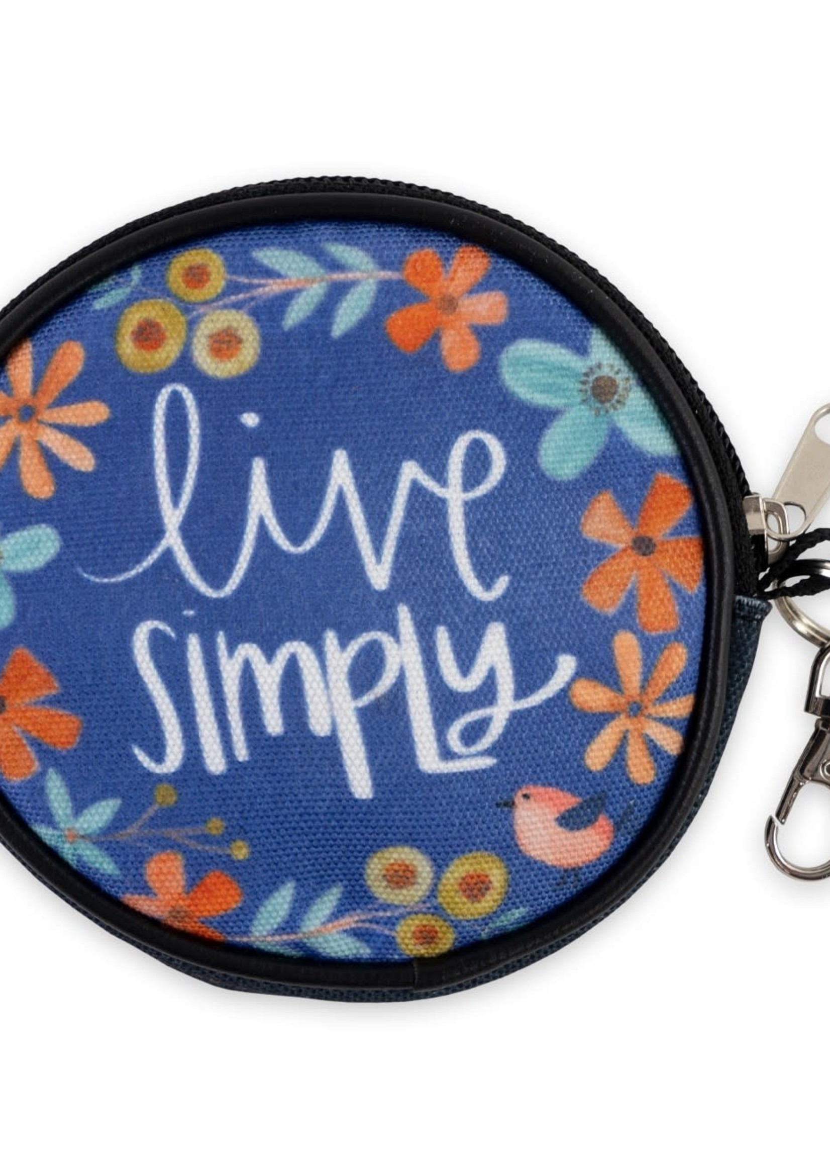 *Live Simply Round Coin Purse-Brownlow