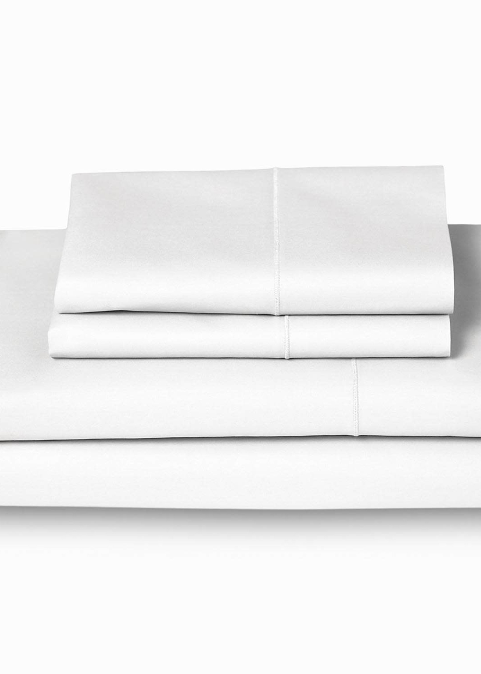 *Qn White Percale Deluxe Fitted Sheet-Cuddle Down