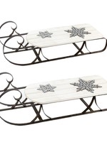 *8x25" White Wood Sleigh-Koppers*