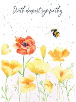 *Bee w/Flowers Sympathy Card-Bella Flor