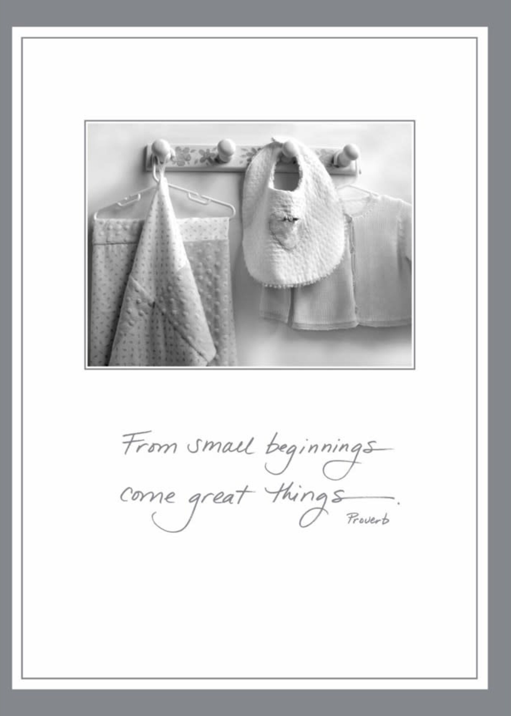 *Baby Clothes Hanging New Baby Card-Bella Flor