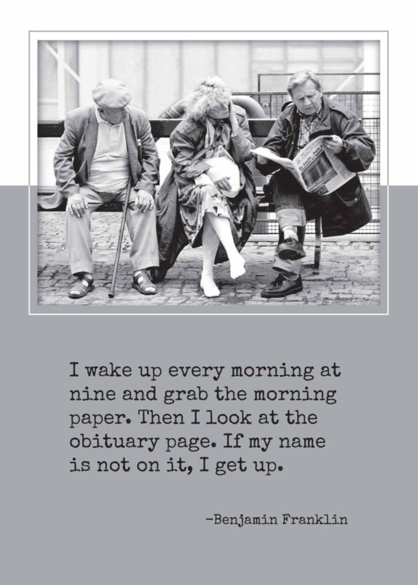 *Old Folks Reading Retirement Card-Bella Flor