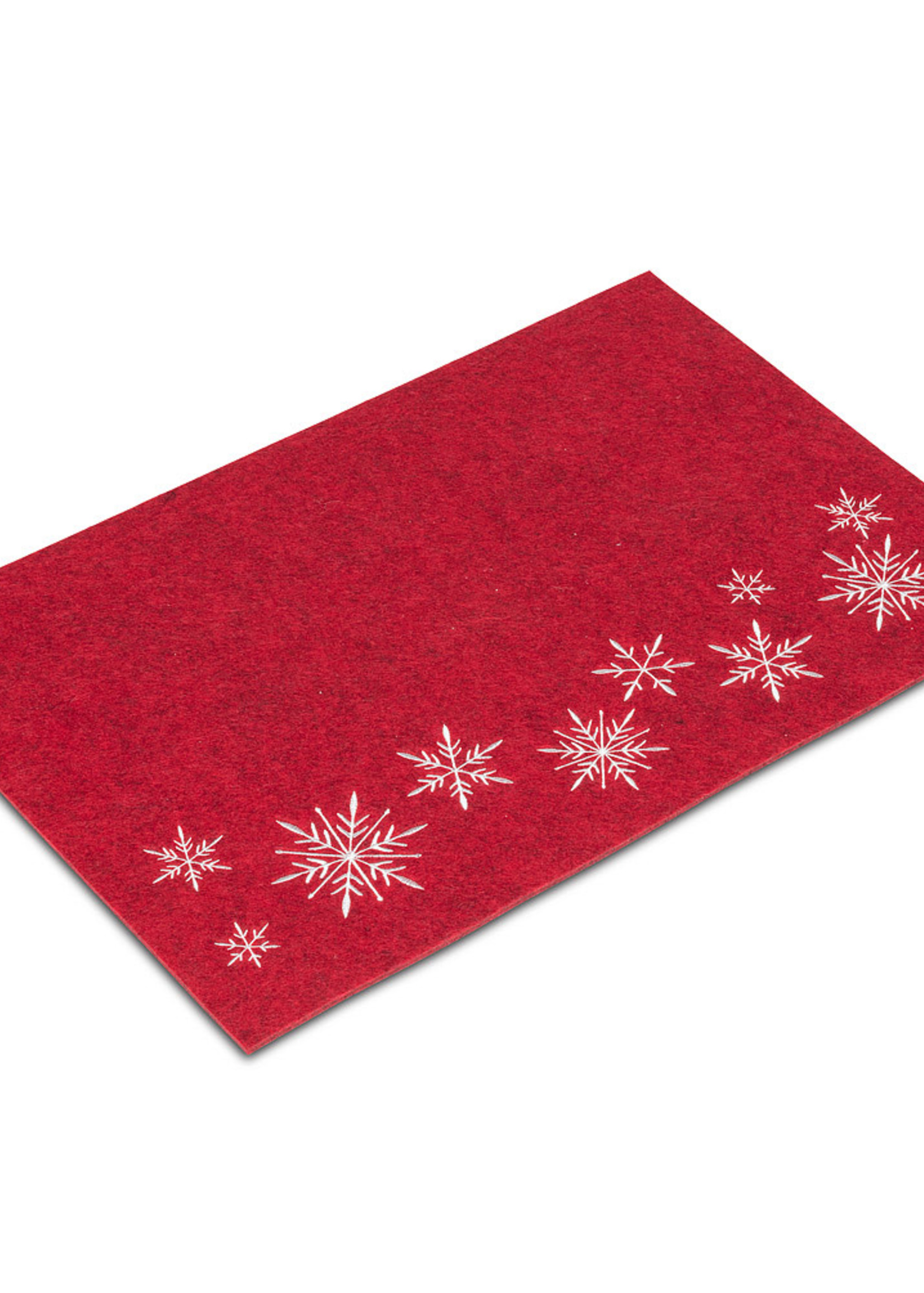 *Red Felt Snowflake Placemat-Abbott