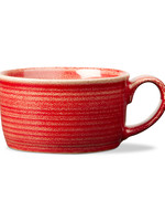 *Red Reactive Glazed Soup Mug Tag-Design Home