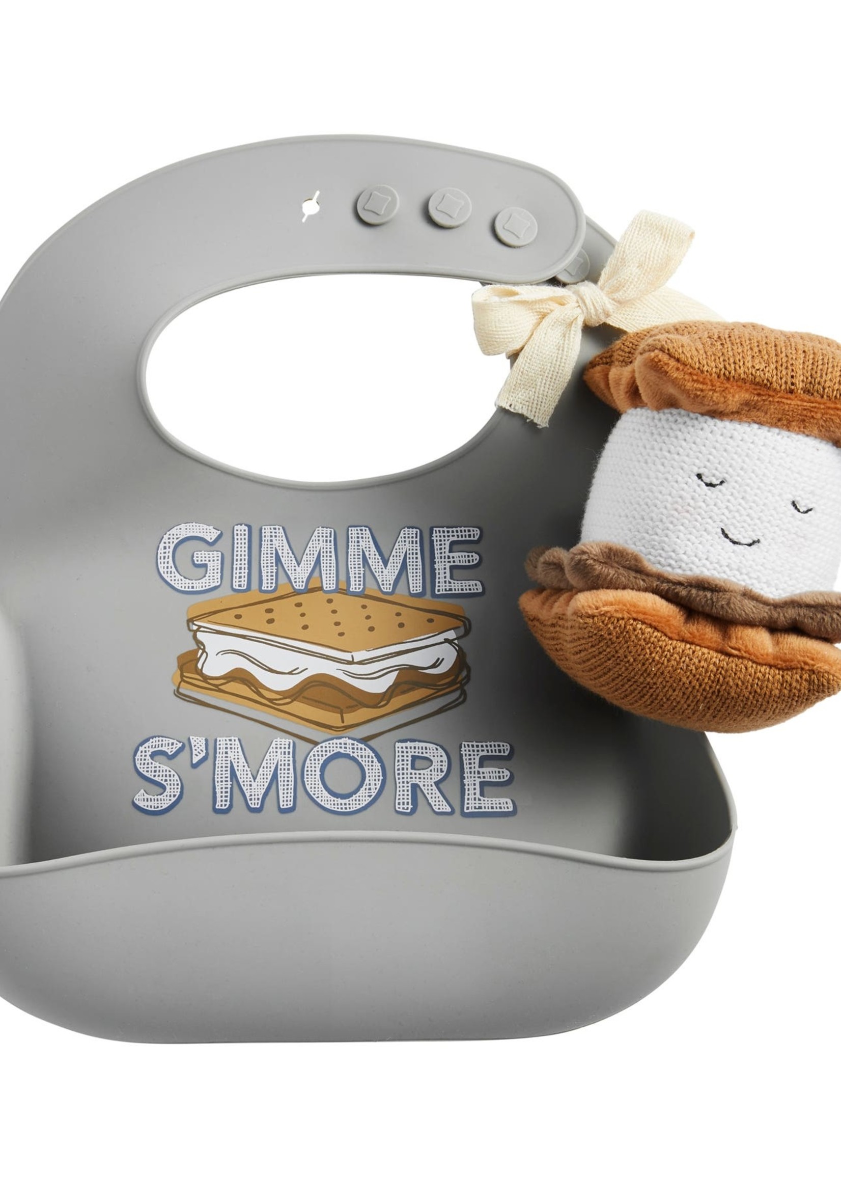 *Silicone Smore Bib and Rattle Mud Pie-Design Home