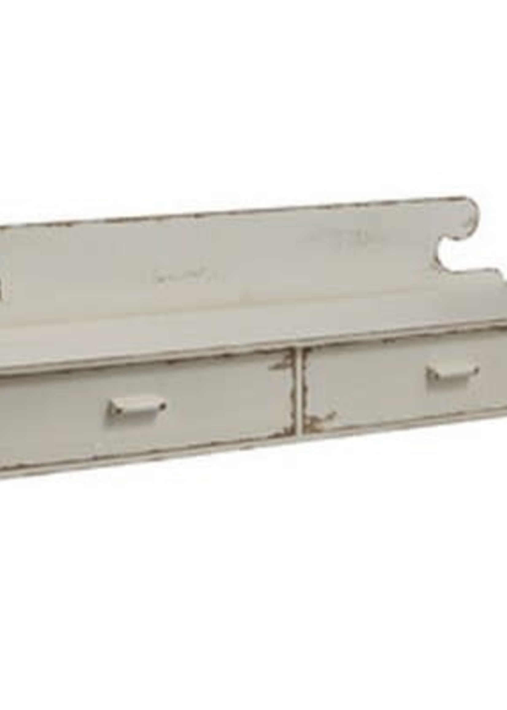 *Distressed White Counter Shelf-Park Designs