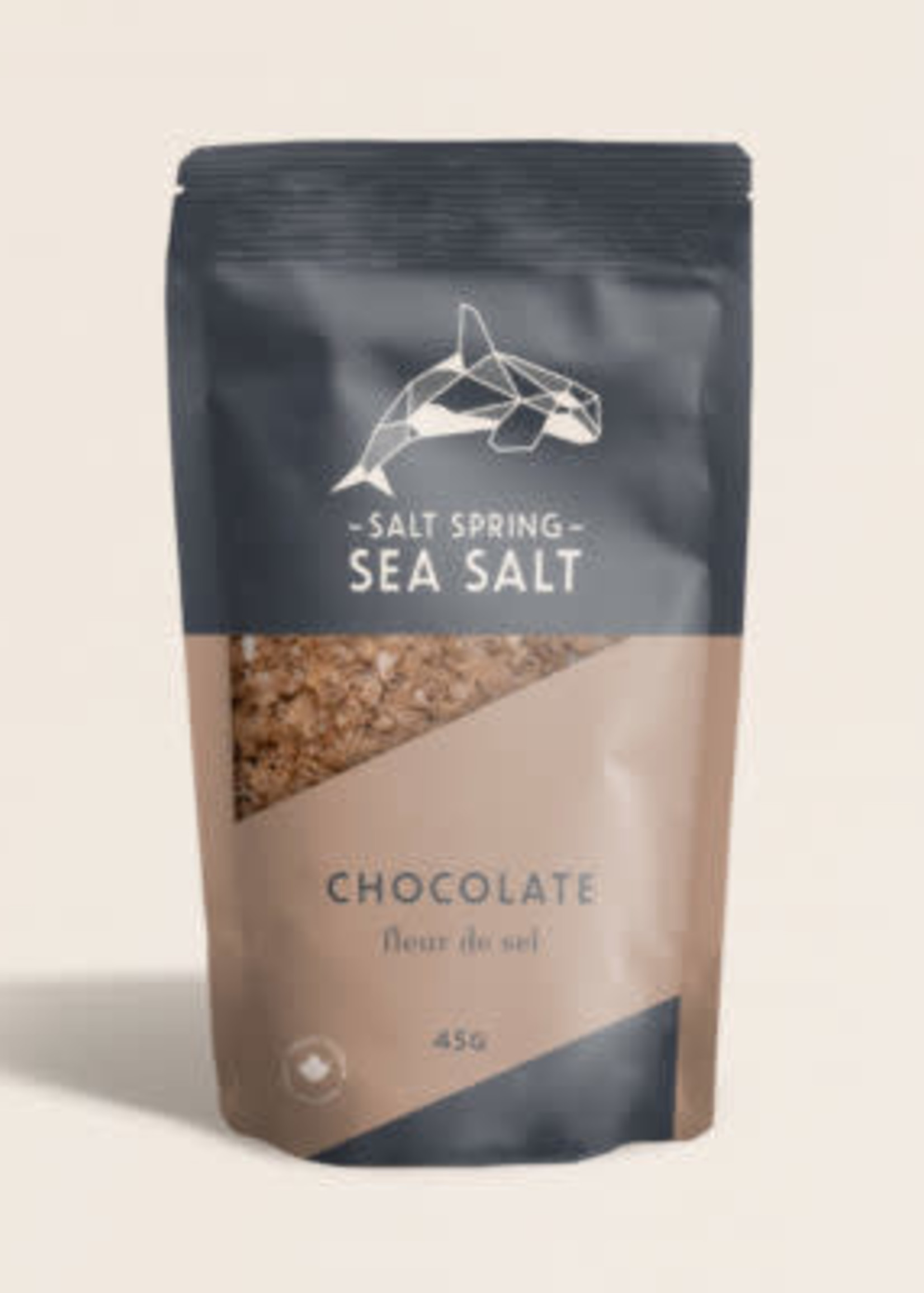 *45g Chocolate Fleur de Sel-Salt Spring Sea Salt