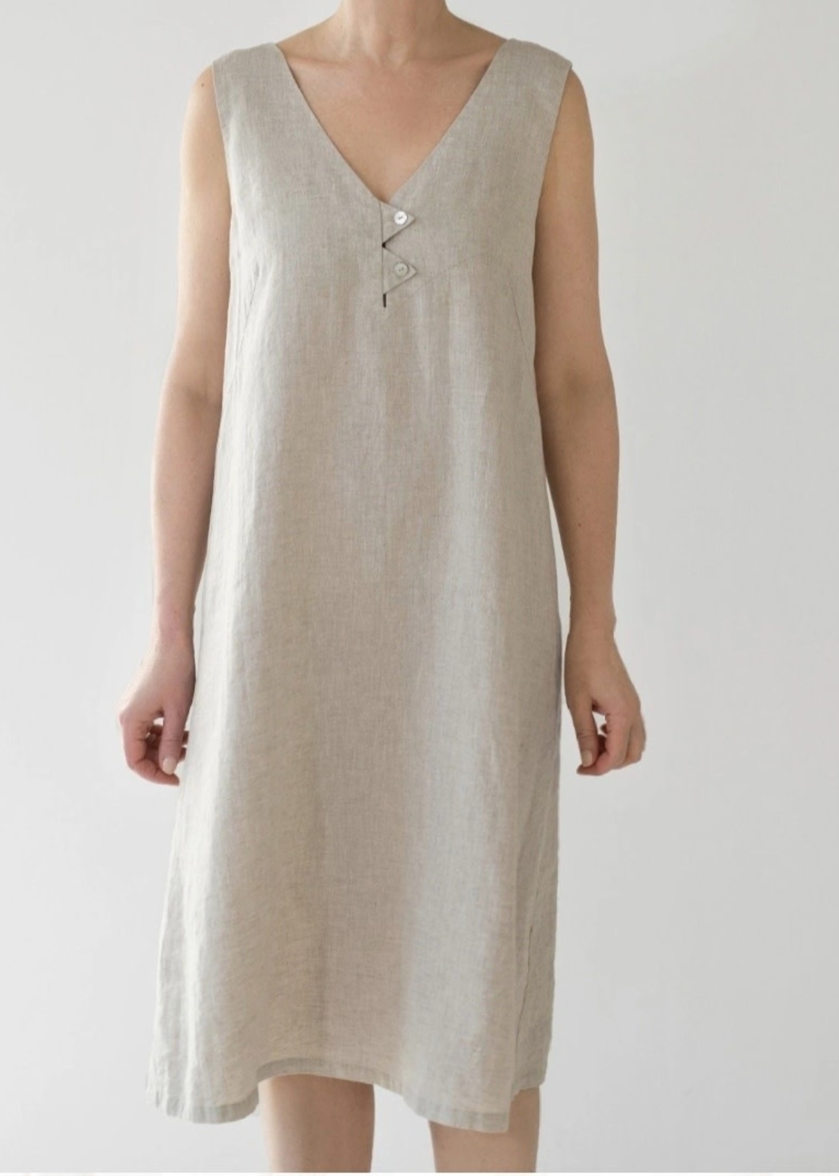 *Lg Tan Mayflower Nightdress Linen Tales-Spruce