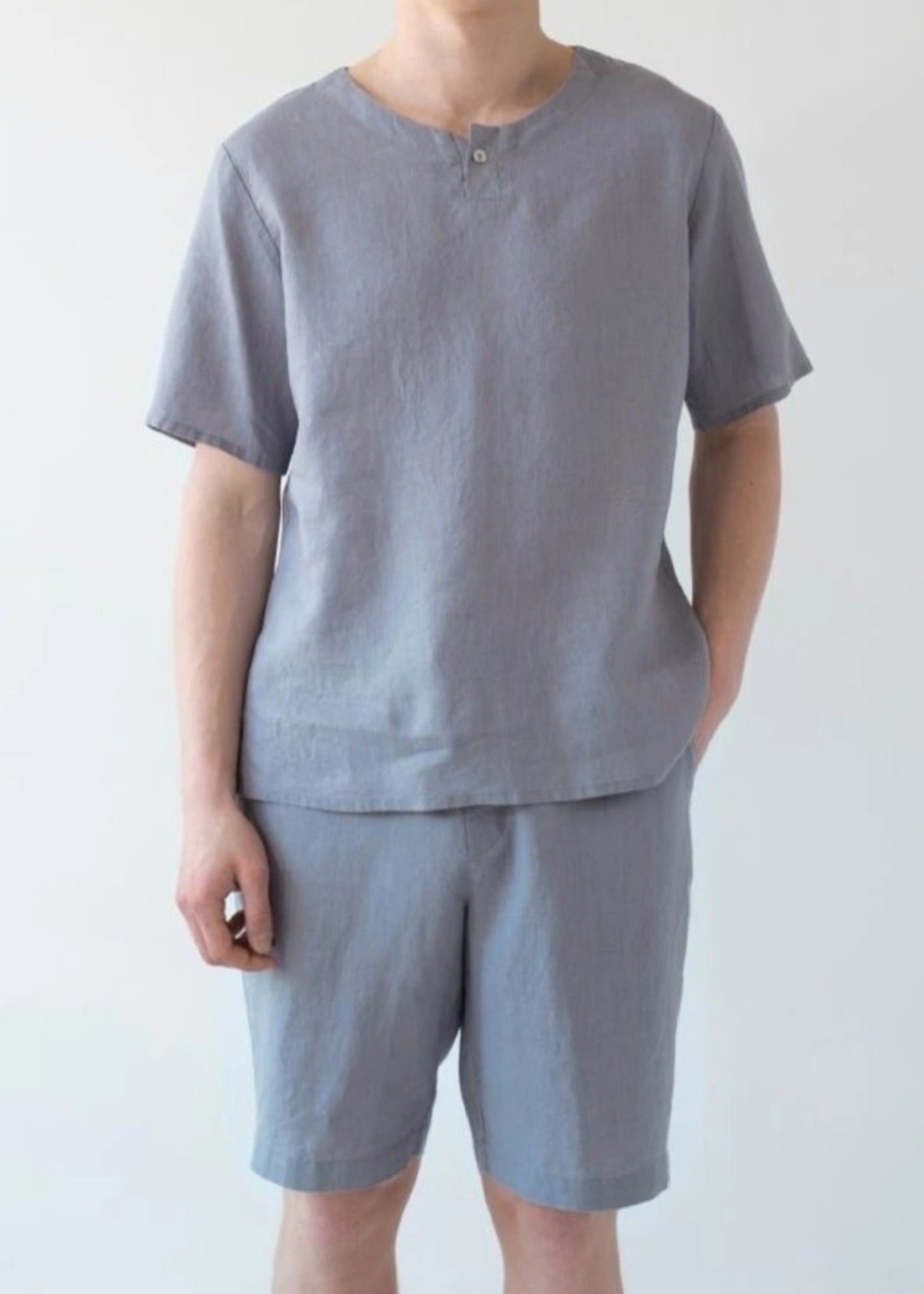 *Men's  Lg  Grey Pyjama Set Linen Tales-Spruce
