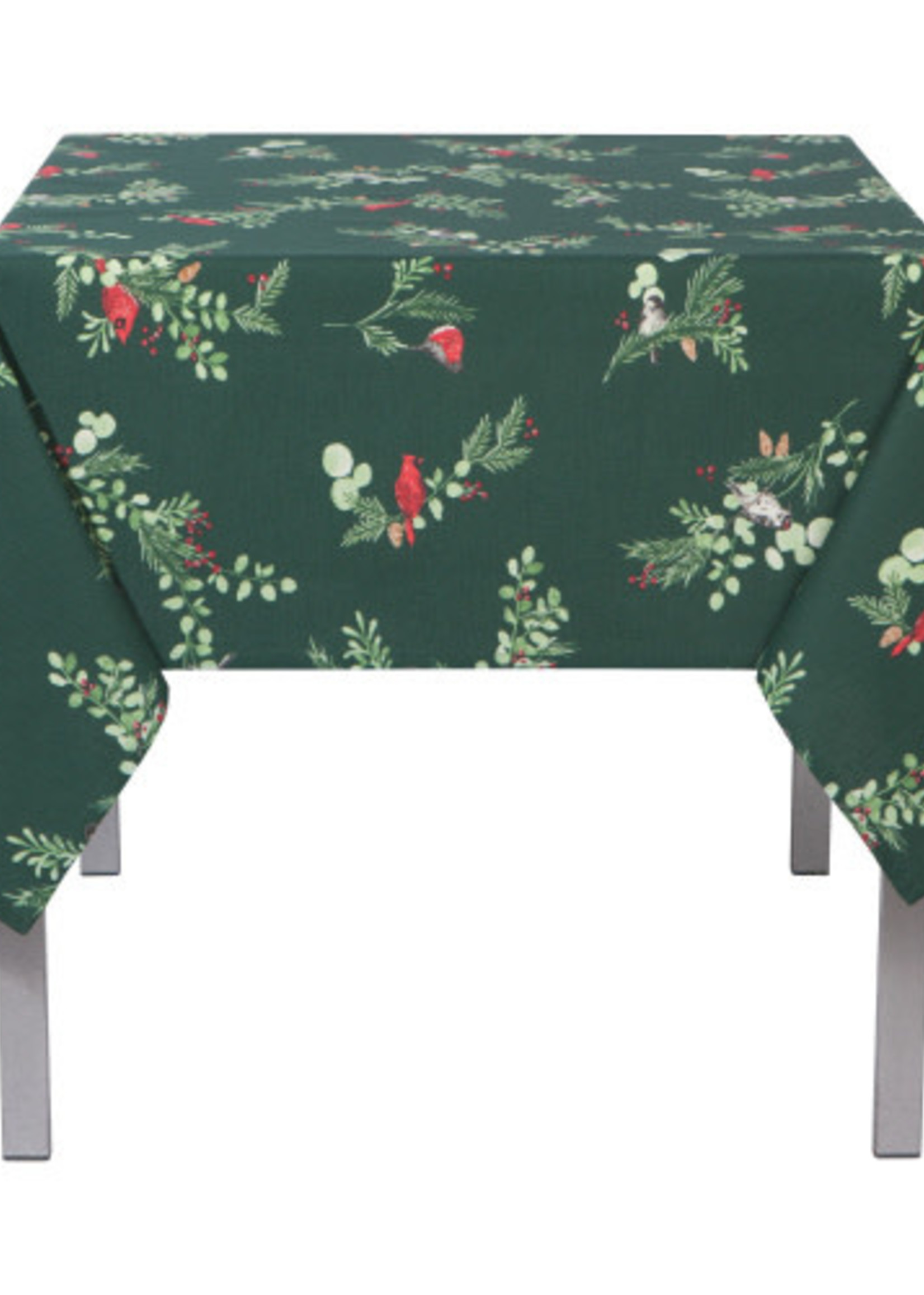 *60x120" Green Forest Birds Table Cloth-Danica