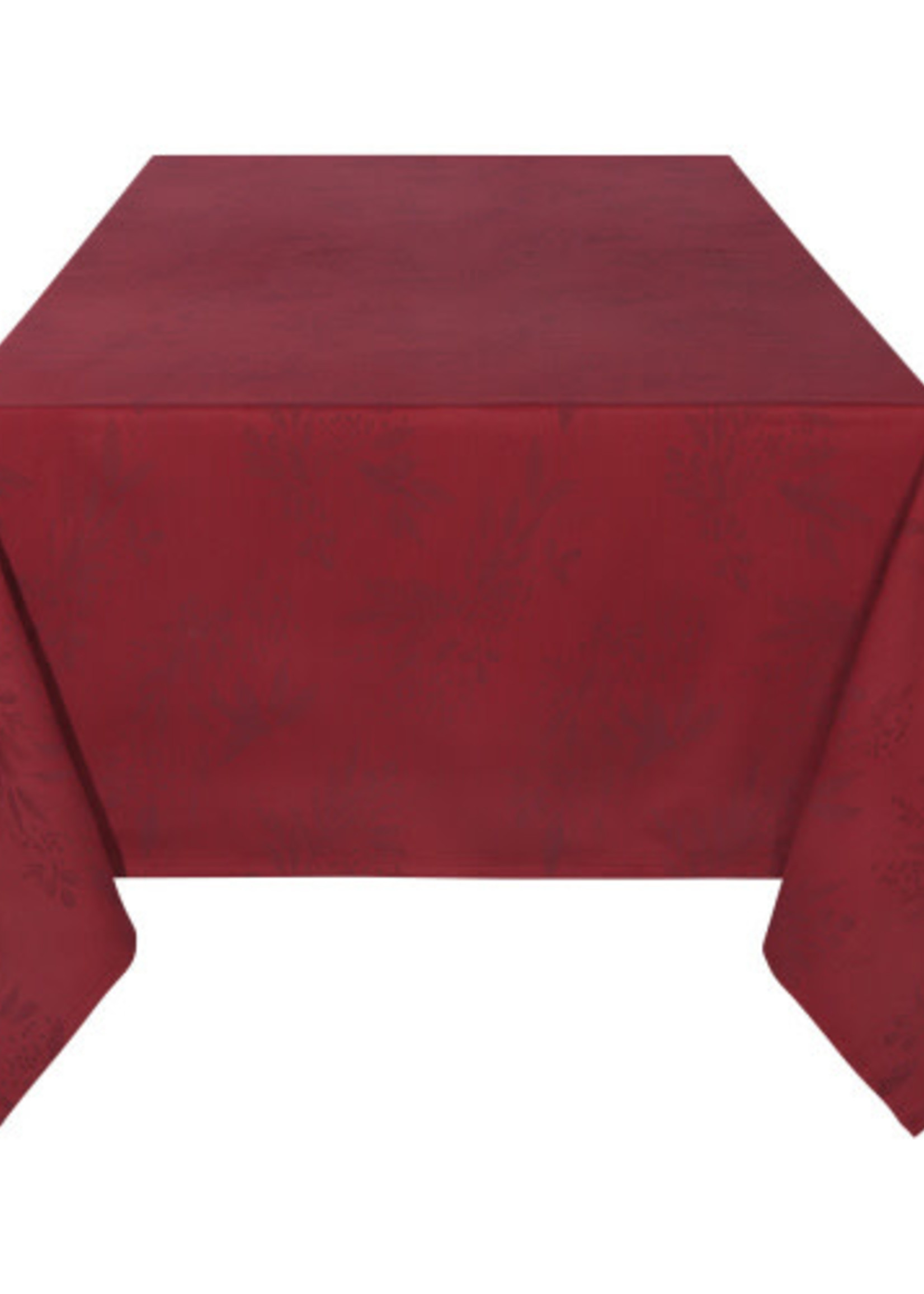 *60x90" Red Wintersong Jacquard Table Cloth-Danica