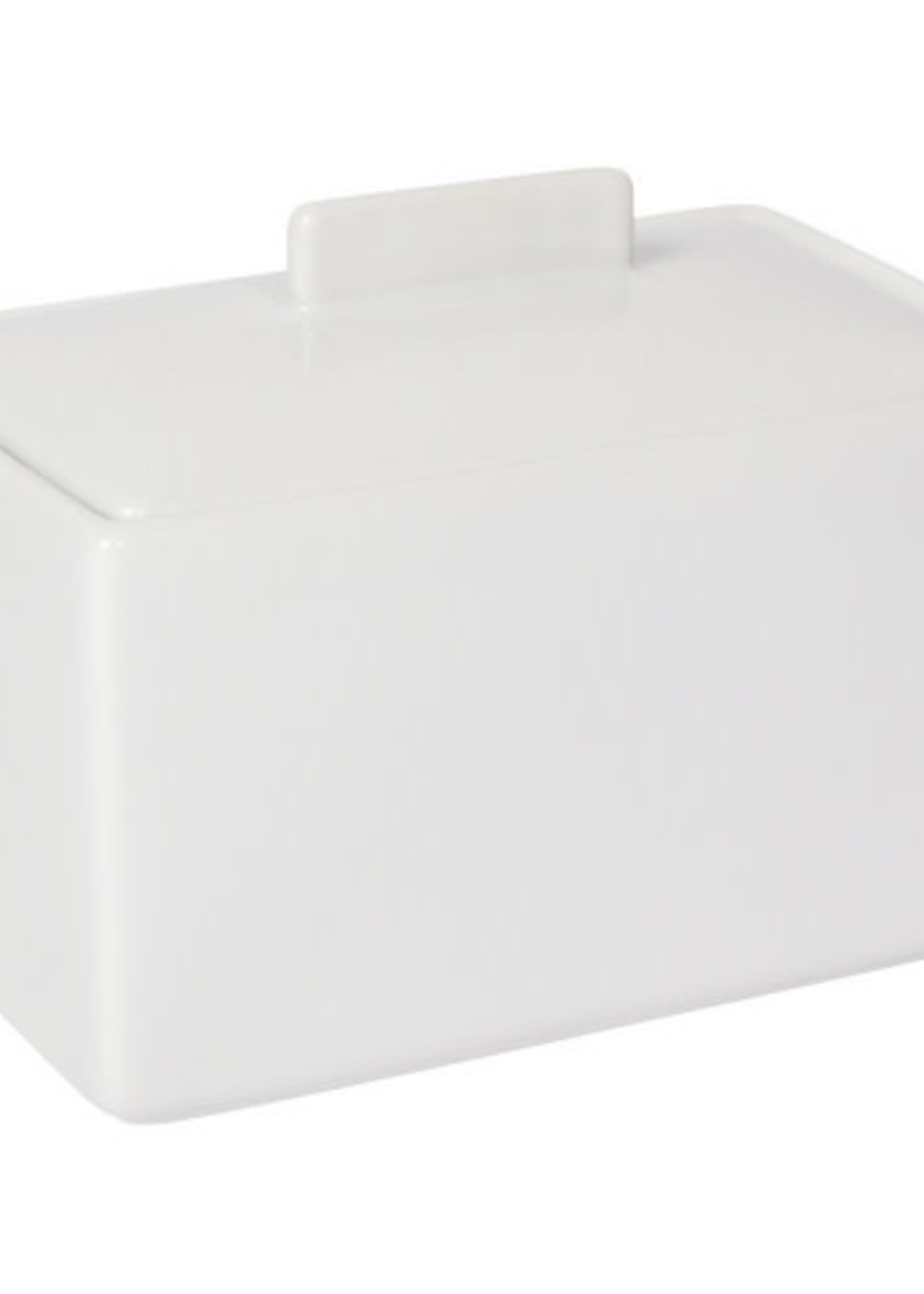 *1lb White Ceramic Butter Dish-Danica